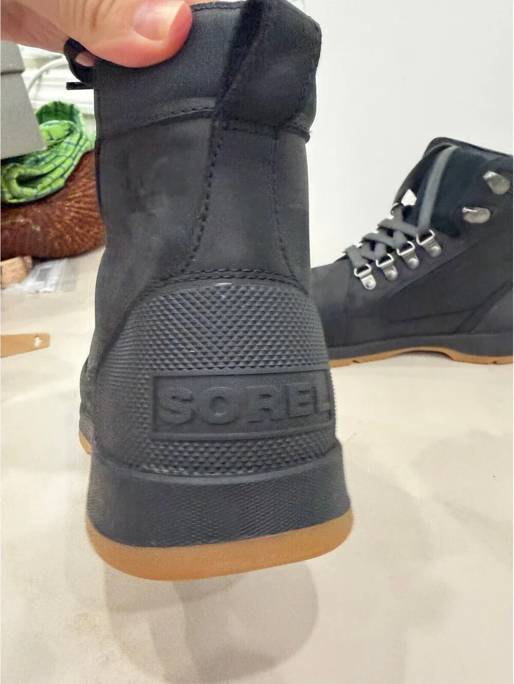 Sorel Ankeny II Men's Waterproof Black Leather Hiking Boots Size 7.5